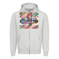 Dove Grey pink stitch  christmas Zipper Hoodie - AdoDesignShop