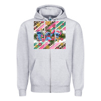 Heather Grey pink stitch  christmas Zipper Hoodie - AdoDesignShop