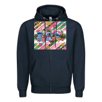 Navy pink stitch  christmas Zipper Hoodie - AdoDesignShop