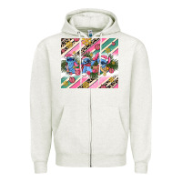 Oatmeal Heather pink stitch  christmas Zipper Hoodie - AdoDesignShop