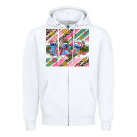 White pink stitch  christmas Zipper Hoodie - AdoDesignShop