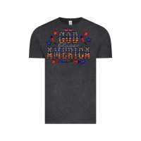 Vintage Black 4 july god bless america western Vintage Tee - CowCowDesign