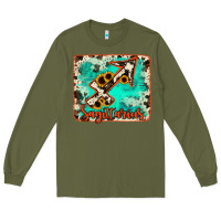 Army Green Sagittarius turquoise cowhide Long Sleeve Tee - RanaPortraitStore