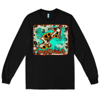 Black Sagittarius turquoise cowhide Long Sleeve Tee - RanaPortraitStore