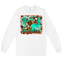 White Sagittarius turquoise cowhide Long Sleeve Tee - RanaPortraitStore