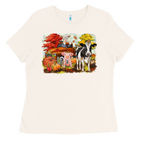 Bone fall farm animals Ladies Tee - CowGirlArtShop