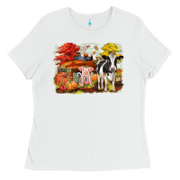 Fall Farm Animals Ladies Tee | Teevron