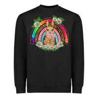 Black easter rabbit rainbow Heavyweight Sweatshirt - BarkalooDesign