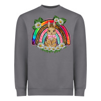 Storm easter rabbit rainbow Heavyweight Sweatshirt - BarkalooDesign