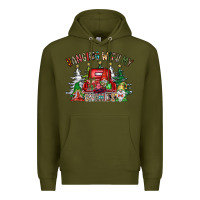 Army Green hanging with my gnomies Premium Hoodie - CowhideDigitalArt