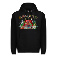 Black hanging with my gnomies Premium Hoodie - CowhideDigitalArt