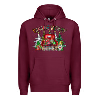 Burgundy hanging with my gnomies Premium Hoodie - CowhideDigitalArt