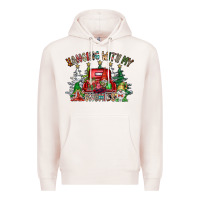 Pale Pink hanging with my gnomies Premium Hoodie - CowhideDigitalArt