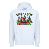 White hanging with my gnomies Premium Hoodie - CowhideDigitalArt