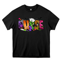 Black Nurse Halloween Heavy Core Tee - NancyCooperArtShop