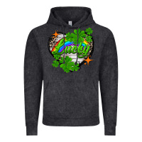 Vintage Black lucky heart St. Patricks Day Vintage Hoodie - FaDigitalArtStudio