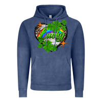 Vintage Denim lucky heart St. Patricks Day Vintage Hoodie - FaDigitalArtStudio