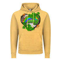 Vintage Mustard lucky heart St. Patricks Day Vintage Hoodie - FaDigitalArtStudio
