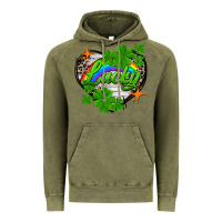 Vintage Olive lucky heart St. Patricks Day Vintage Hoodie - FaDigitalArtStudio