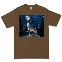 Cacao wolf howling at the moon Premium Tee - TumblerDesignByShophia