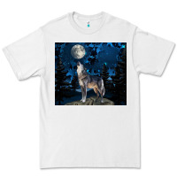 White wolf howling at the moon Premium Tee - TumblerDesignByShophia