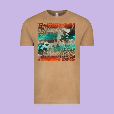 Leopard Cowhide Pattern Vintage Tee Designed By Cowcowdesign