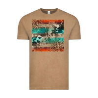 Vintage Coffee Leopard Cowhide Pattern Vintage Tee - CowCowDesign