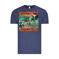 Vintage Denim Leopard Cowhide Pattern Vintage Tee - CowCowDesign