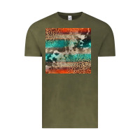Vintage Olive Leopard Cowhide Pattern Vintage Tee - CowCowDesign
