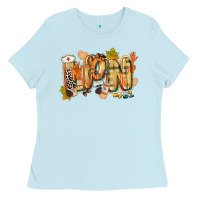 Baby Blue fall lpn Ladies Tee - CowGirlArtShop