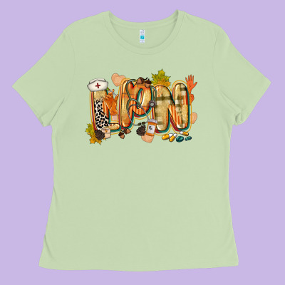 Fall Lpn Ladies Tee Designed By Cowgirlartshop
