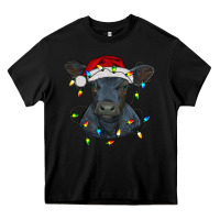 Black christmas baby black angus calf with lights Heavy Core Tee - RanaPortraitStore