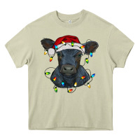 Mossy christmas baby black angus calf with lights Heavy Core Tee - RanaPortraitStore