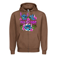 Chestnut preview flower stitch  4th grade Zipper Hoodie - AdoDesignShop