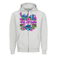 Dove Grey preview flower stitch  4th grade Zipper Hoodie - AdoDesignShop
