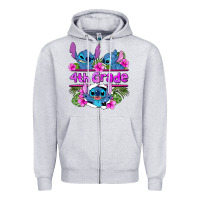 Heather Grey preview flower stitch  4th grade Zipper Hoodie - AdoDesignShop