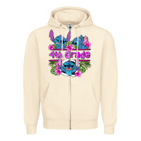 Sandshell preview flower stitch  4th grade Zipper Hoodie - AdoDesignShop