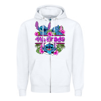 White preview flower stitch  4th grade Zipper Hoodie - AdoDesignShop