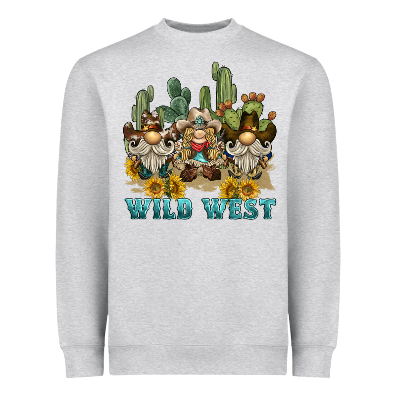 Wild West Western Gnome Heavyweight Sweatshirt by BarkalooDesign | Teevron