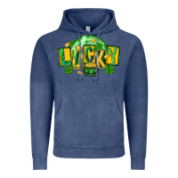 Vintage Denim St. Patrick's Day lucky Vintage Hoodie - FaDigitalArtStudio