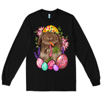 Black Rabbit And Carrot Easter Long Sleeve Tee - BundleAndBundleShop