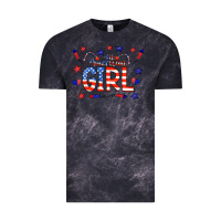Cloud Black all american girl doodle letters Vintage Tee - CowCowDesign