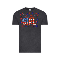Vintage Black all american girl doodle letters Vintage Tee - CowCowDesign