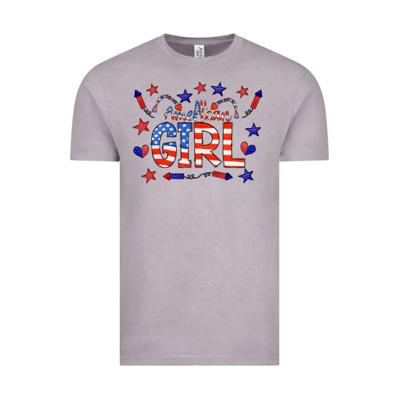 All American Girl Doodle Letters Vintage Tee by CowCowDesign | Teevron