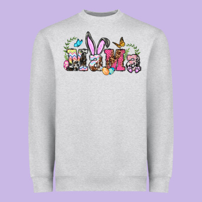 Easter Bunny Mama Heavyweight Sweatshirt Designed By Barkaloodesign