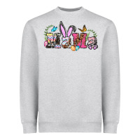 Heather Grey easter bunny mama Heavyweight Sweatshirt - BarkalooDesign