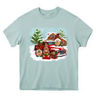 Arona Christmas gnomes with red truck Heavy Core Tee - NancyCooperArtShop