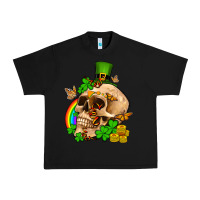 Black St. Patrick's boho skull Urban Heavy Tee - OliviaCreatesArt