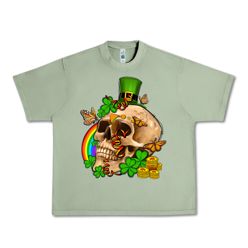 St. Patrick's Boho Skull Urban Heavy Tee by OliviaCreatesArt | Teevron