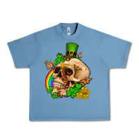 Pebble Blue St. Patrick's boho skull Urban Heavy Tee - OliviaCreatesArt